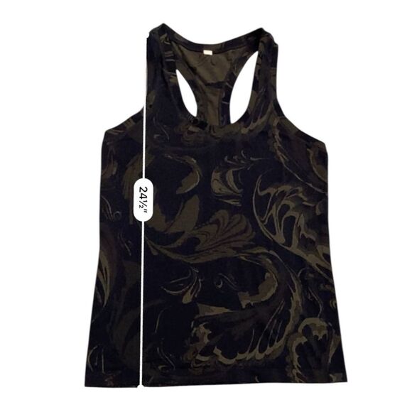 Athleta Momentum Tank Top Seamless Black Paisley Racerback Size Small - Picture 11 of 12